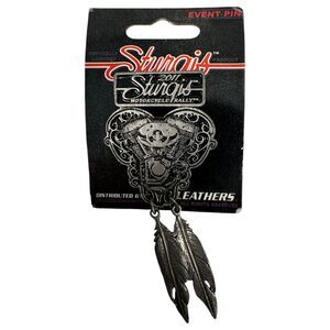 Sturgis 2011 Silver Feather Motorcycle Event Pin NEW Deadstock